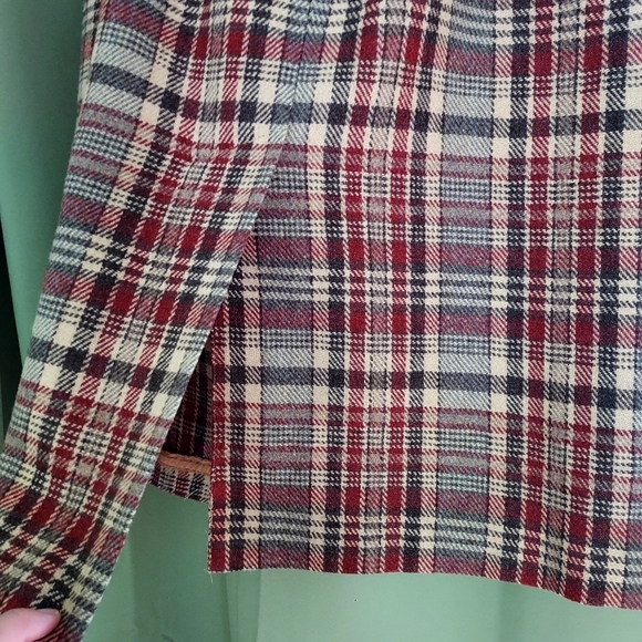 Vintage Plaid High-waisted Midi Skirt Suburban Separates by County Miss - Picture 5 of 9
